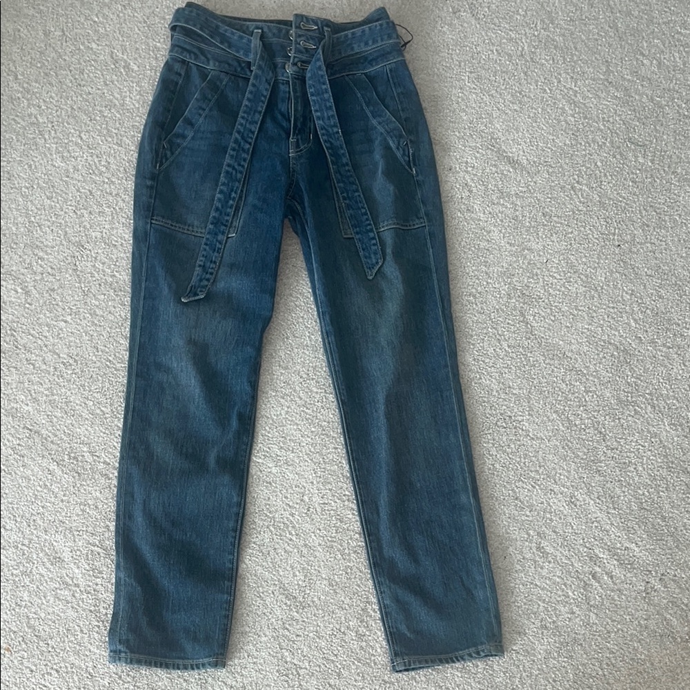 veronica beard logan straight leg with tie size 25
